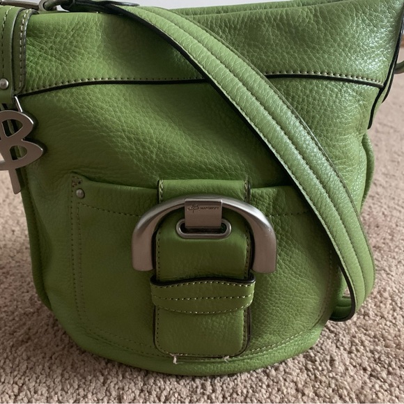 B. Makowsky Green Leather Crossbody Bag - Picture 2 of 16
